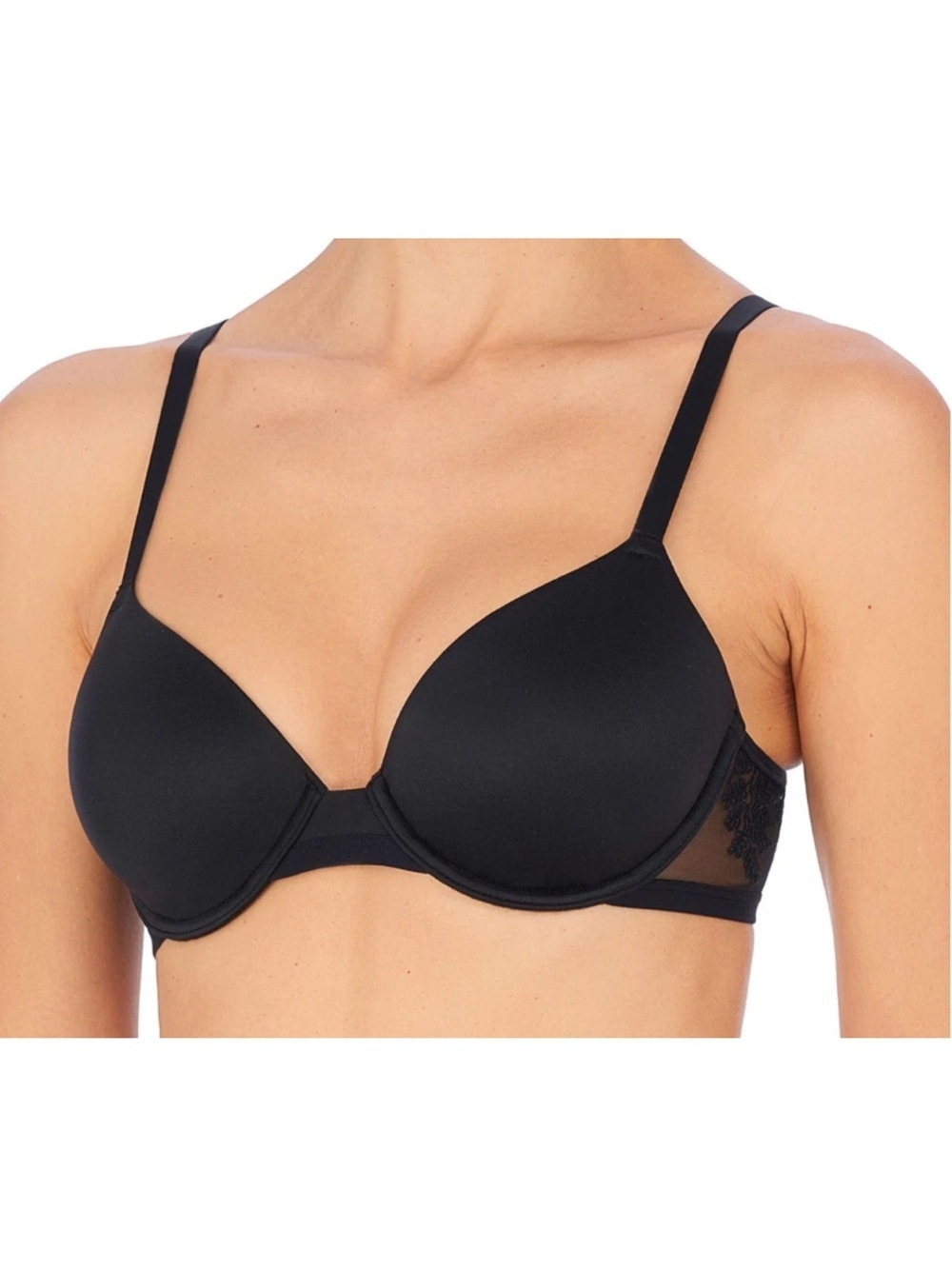 Natori 32D Black Frame Contour Underwire T-shirt Bra 732085